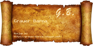 Grauer Barna névjegykártya